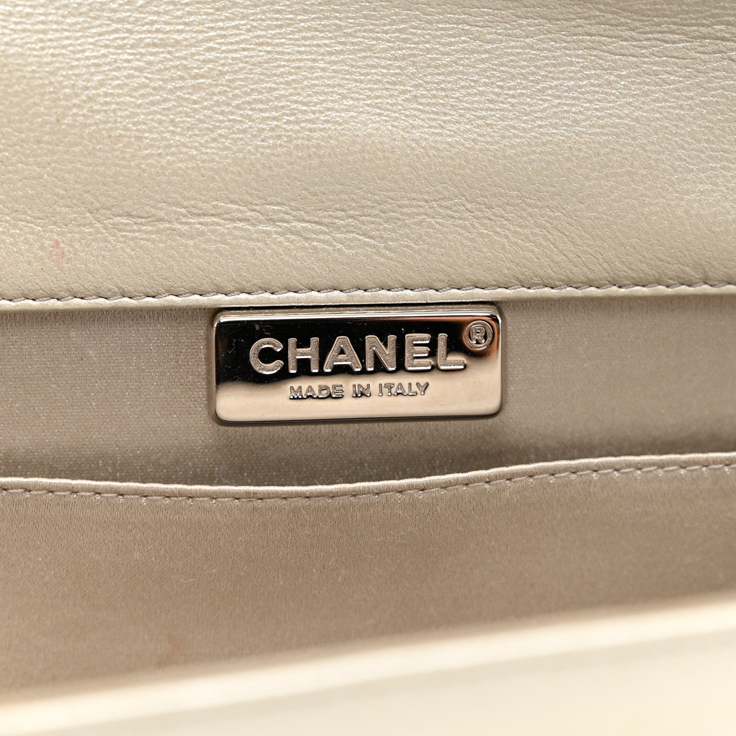 Chanel Metallic Lambskin Quilted Boy Flap Clutch Silver 6 of 8