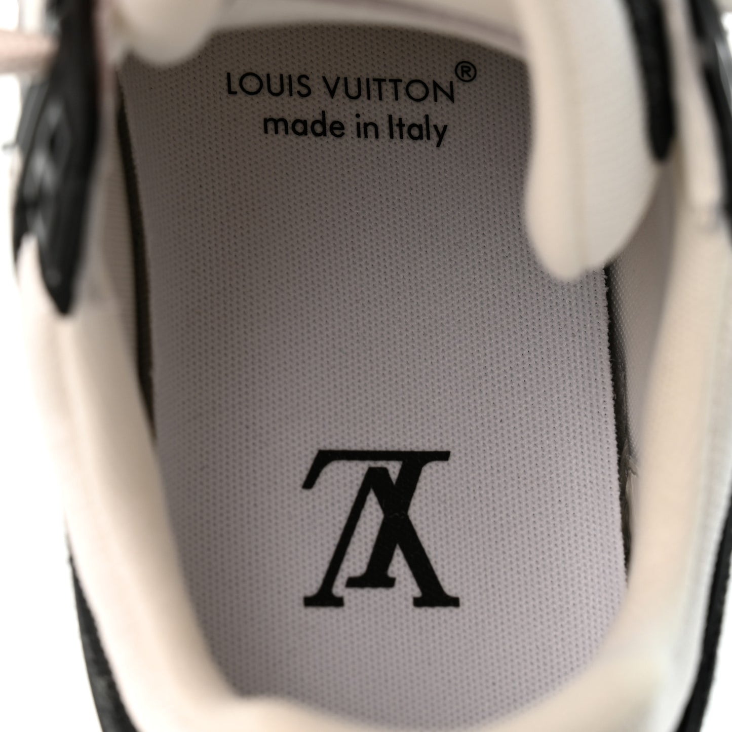 Calfskin Embossed Monogram Denim Womens LV Trainer Sneakers 35 Black
