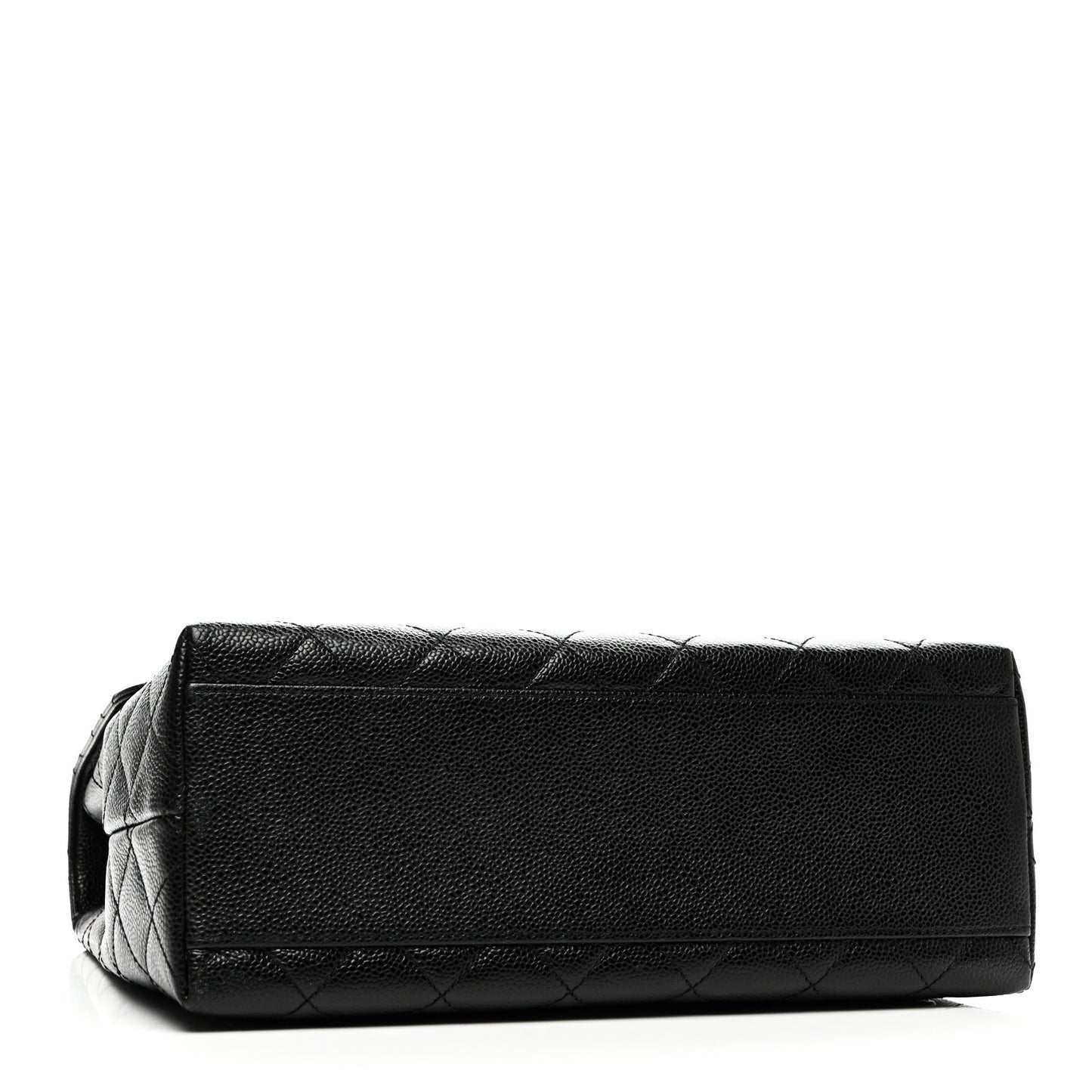 Caviar Quilted Jumbo Kelly Flap Black