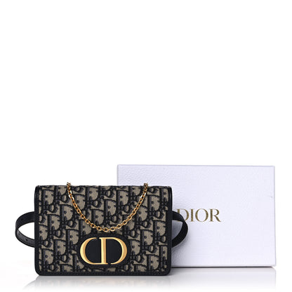 Christian Dior Oblique 30 Montaigne 2-In-1 Pouch Blue 9 of 9