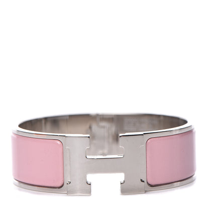 Hermes Enamel Wide Clic Clac H Bracelet GM Rose Nacarat 1 of 5