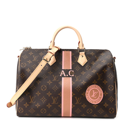 Louis Vuitton Mon Monogram Speedy Bandouliere 35 Light Pink Camel 1 of 9
