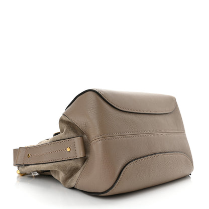 Chloe Suede Calfskin Small Owen Bucket Bag Motty Grey 4 of 11