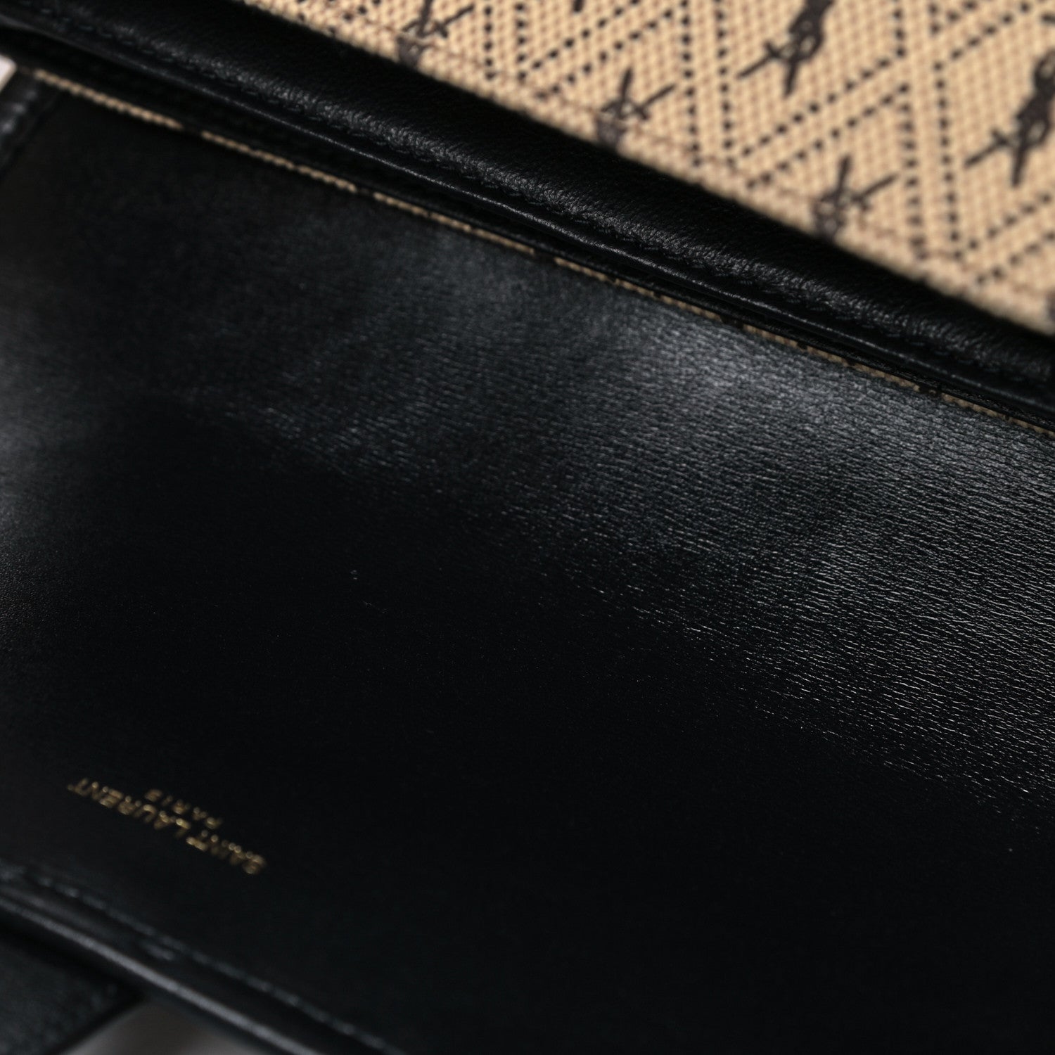 Saint Laurent Canvas Small Le Monogramme Satchel Beige Black 18 of 19