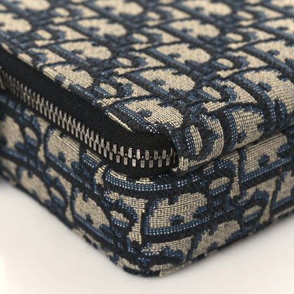 Christian Dior Oblique Pouch Navy Blue 9 of 10