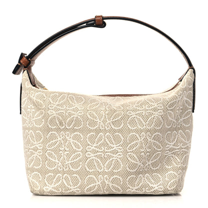 Loewe Jacquard Anagram Calfskin Small Cubi Bag Ecru Tan 1 of 7