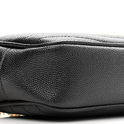 Saint Laurent Grain De Poudre Matelasse Monogram Mini Lou Camera Bag Black 9 of 11