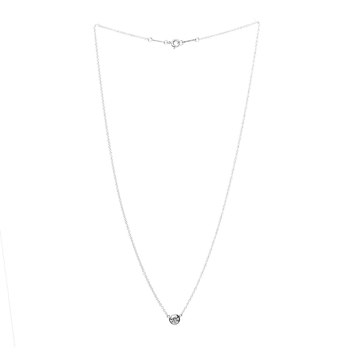 Platinum Diamond .33ct Elsa Peretti Diamonds by the Yard Pendant Necklace