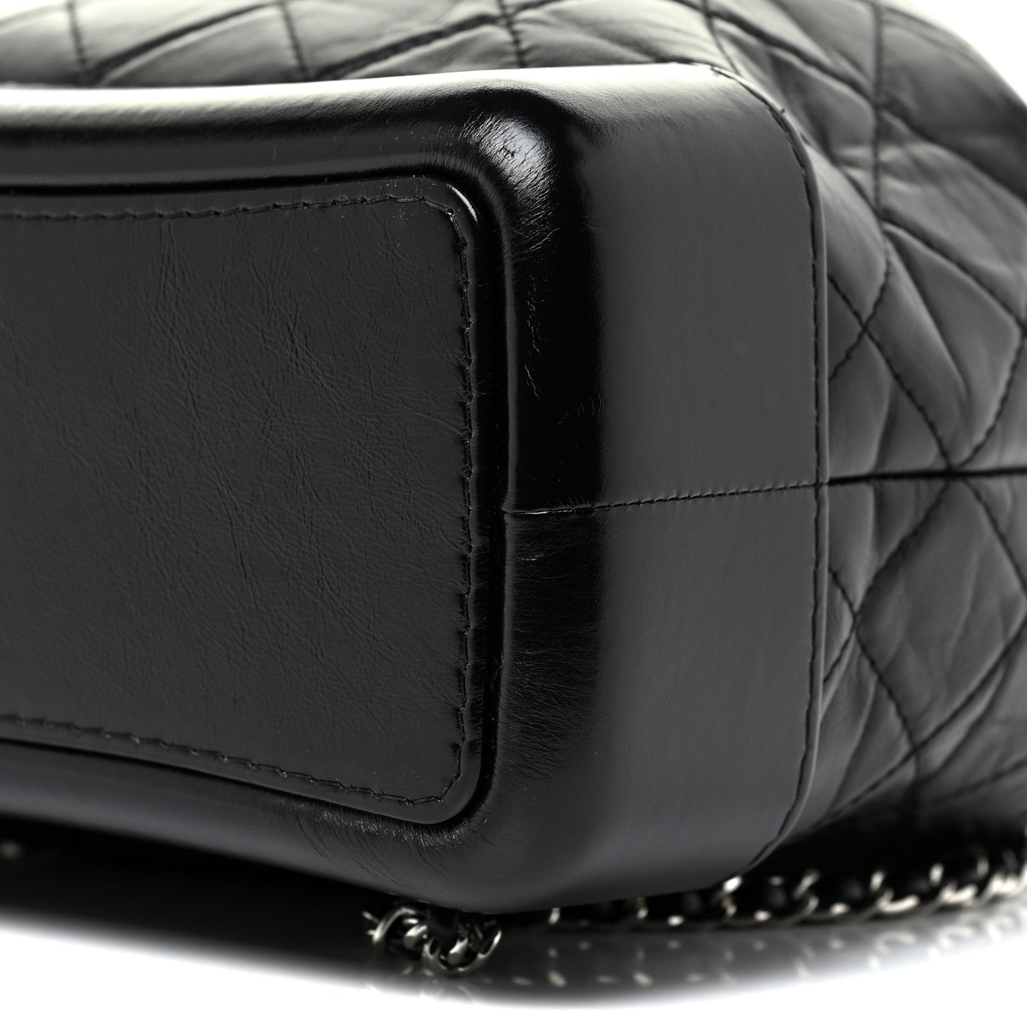 Chanel Aged Calfskin Quilted Gabrielle Backpack Black 5 of 12