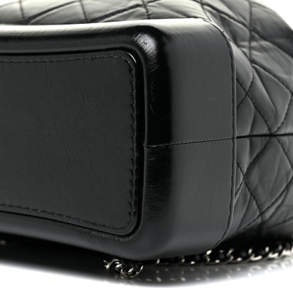 Chanel Aged Calfskin Quilted Gabrielle Backpack Black 5 of 12