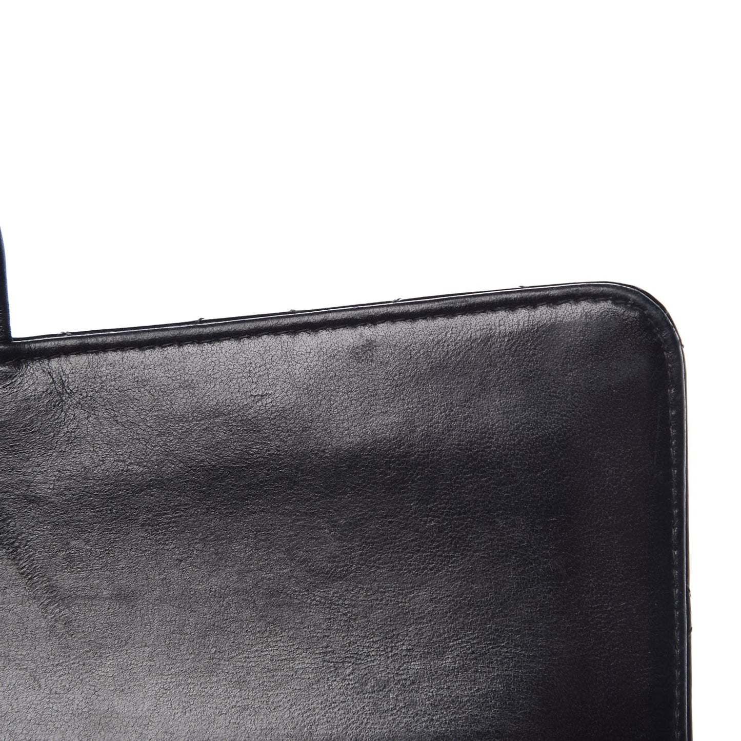 Patent Quilted Medium Double Flap Black