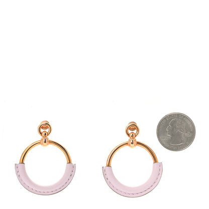 Hermes Swift Loop Earrings Mauve Sylvestre 2 of 5