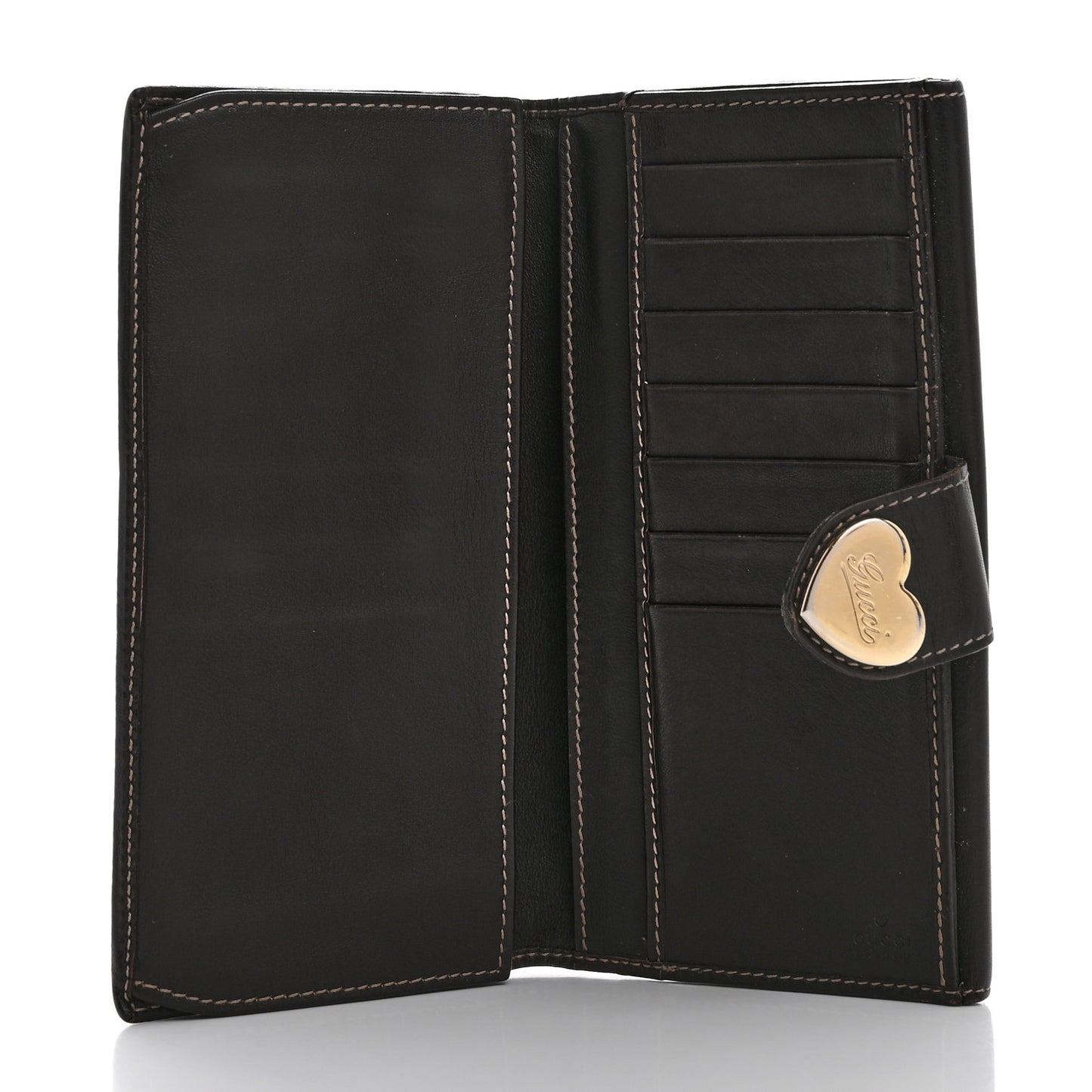 Monogram Heart Continental Wallet Dark Brown