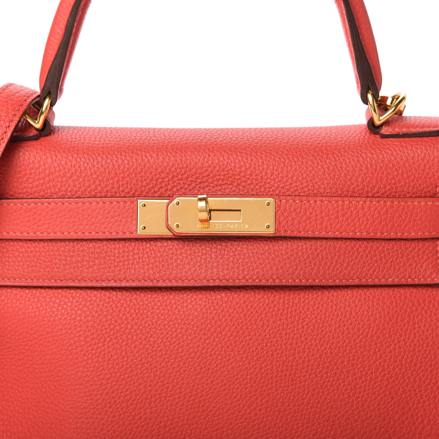 Hermes Togo Kelly Retourne 28 Rouge Pivoine 10 of 10