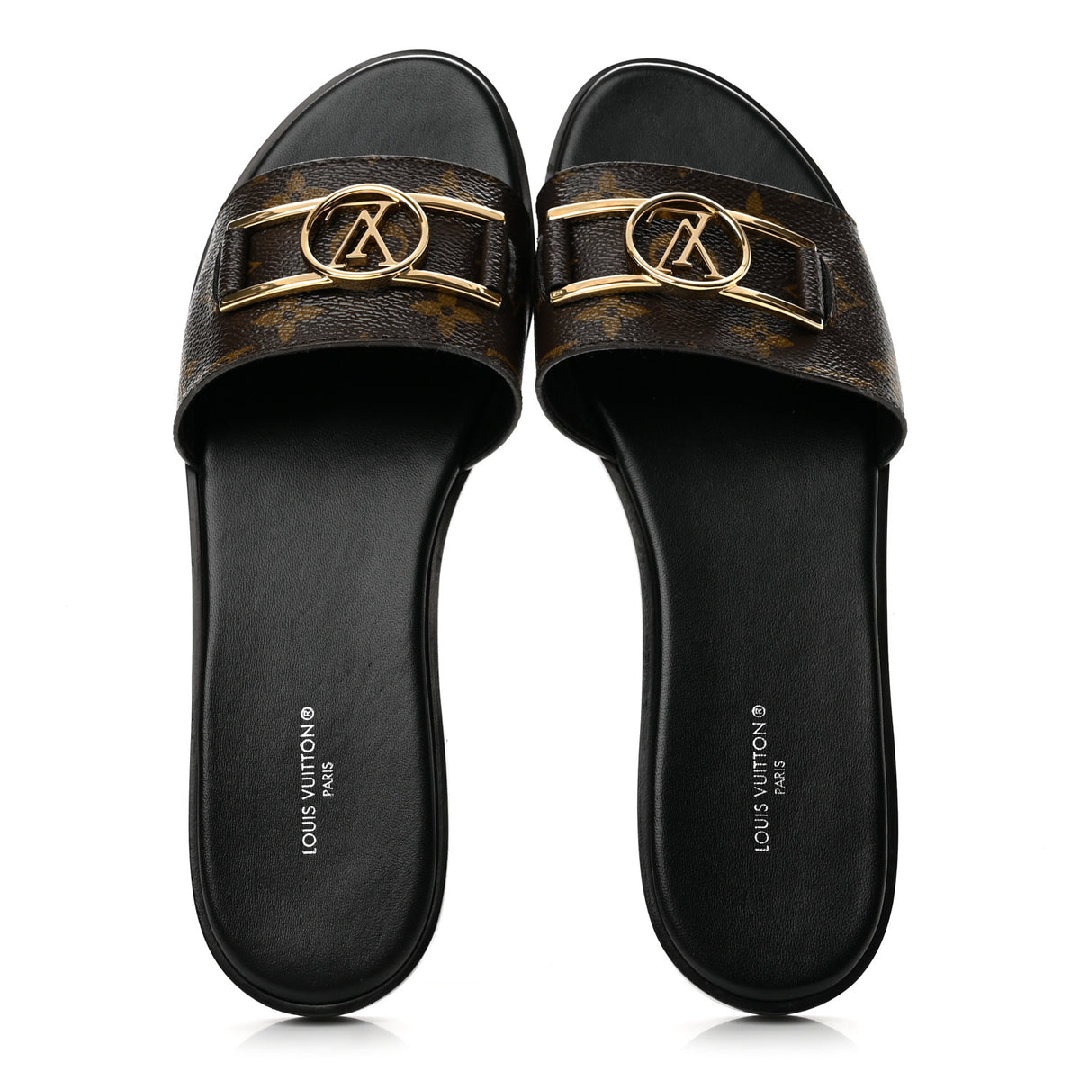 Louis Vuitton Patent Monogram Lock It Flat Mules 39 2 of 11