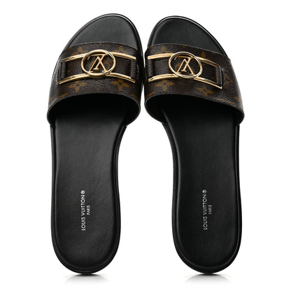 Louis Vuitton Patent Monogram Lock It Flat Mules 39 2 of 11