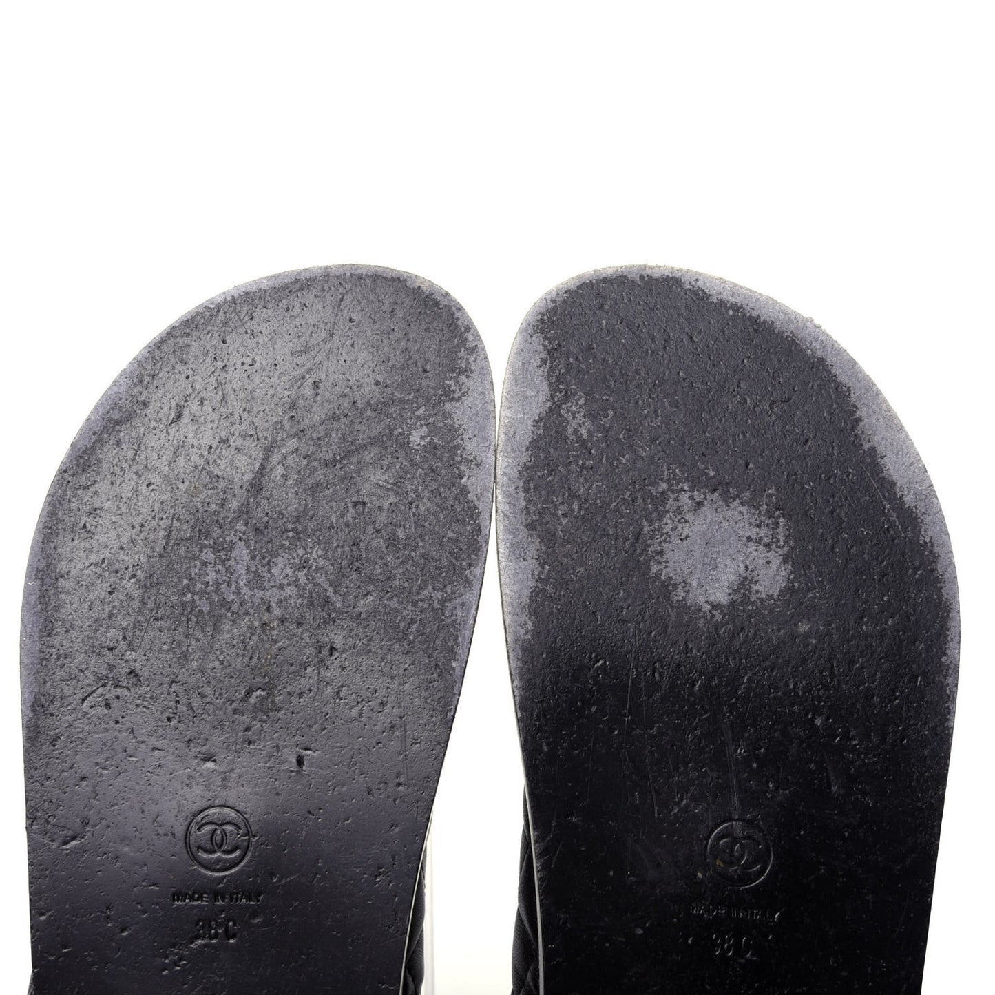 Lambskin Velcro Dad Sandals 38 Black