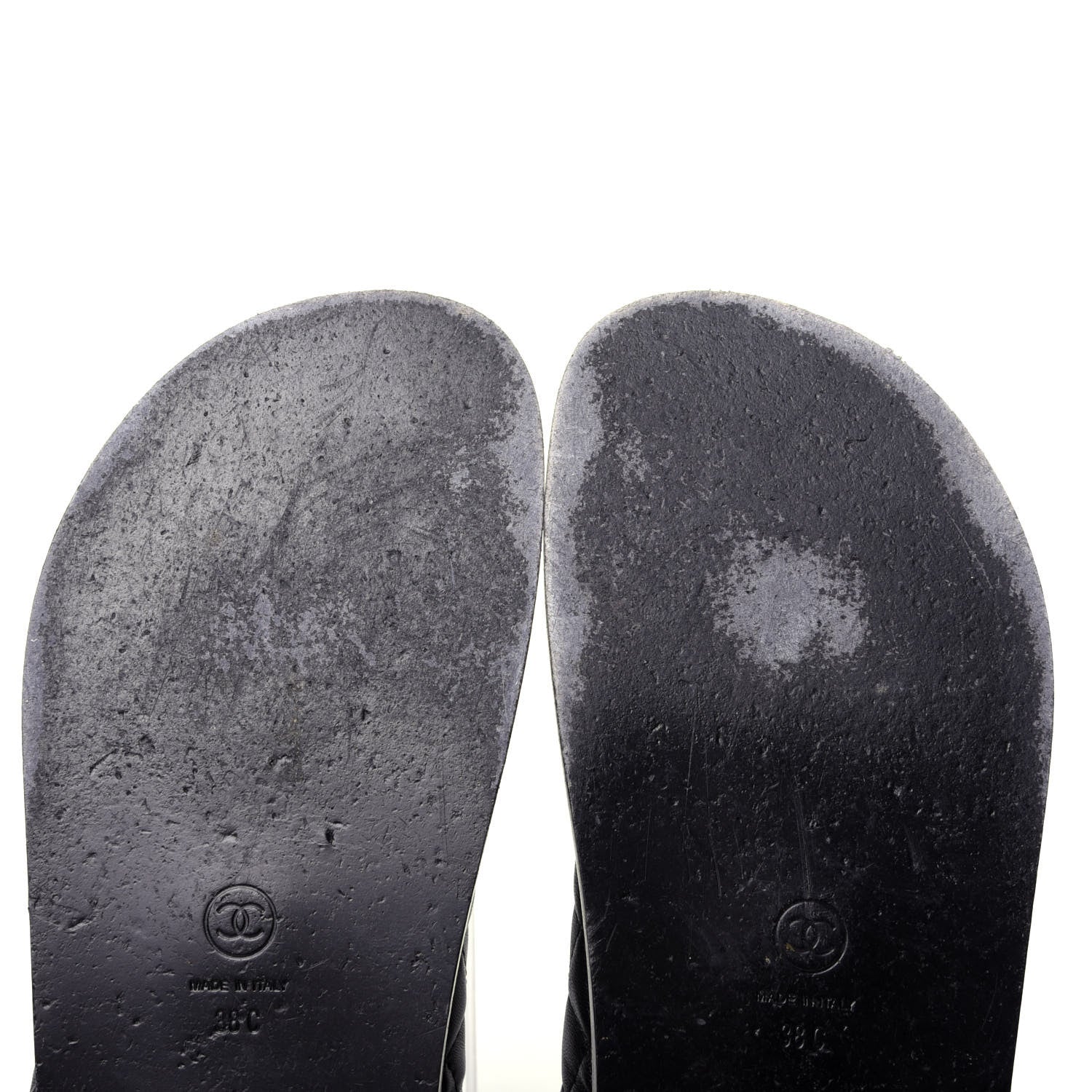 Chanel Lambskin Velcro Dad Sandals 38 Black 11 of 12