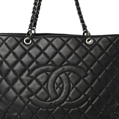 Chanel Caviar Quilted XXL Grand Shopping Tote GST Dark Grey 8 of 17