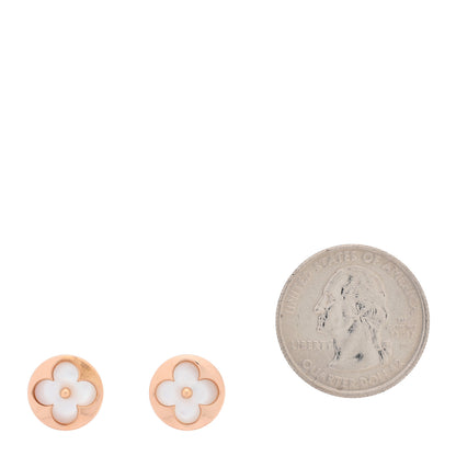 Louis Vuitton 18K Pink Gold Mother of Pearl Color Blossom Sun Stud Earrings 2 of 5