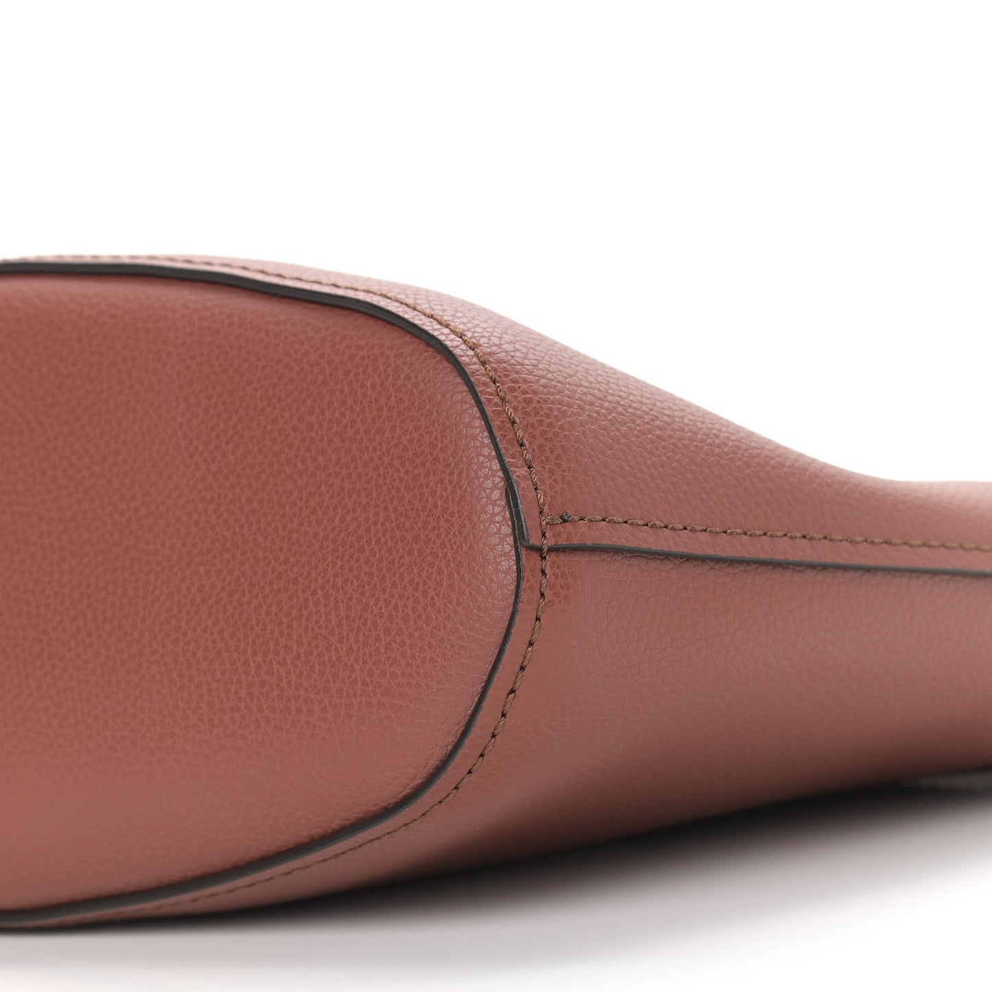 Smooth Grained Calfskin Medium Aby Tote Sepia Brown