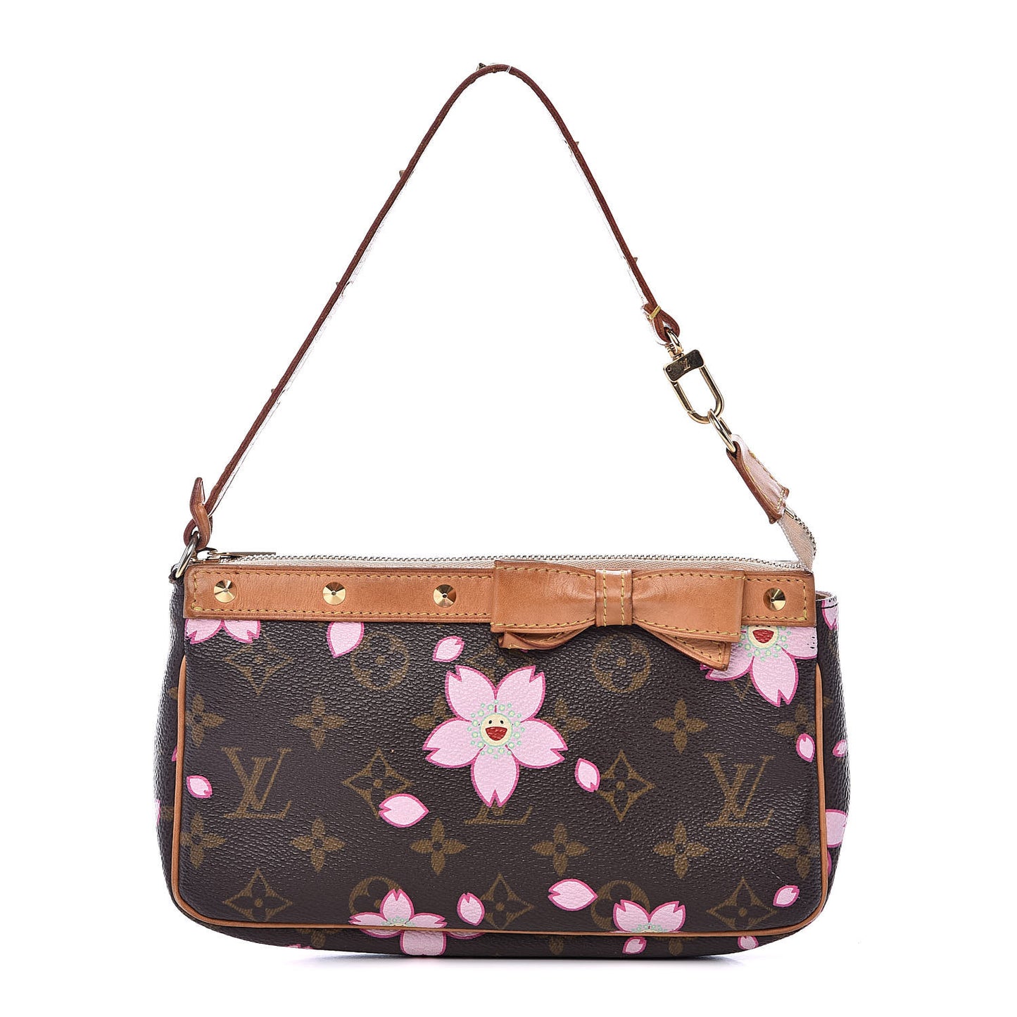 Monogram Cherry Blossom Pochette Accessories Brown