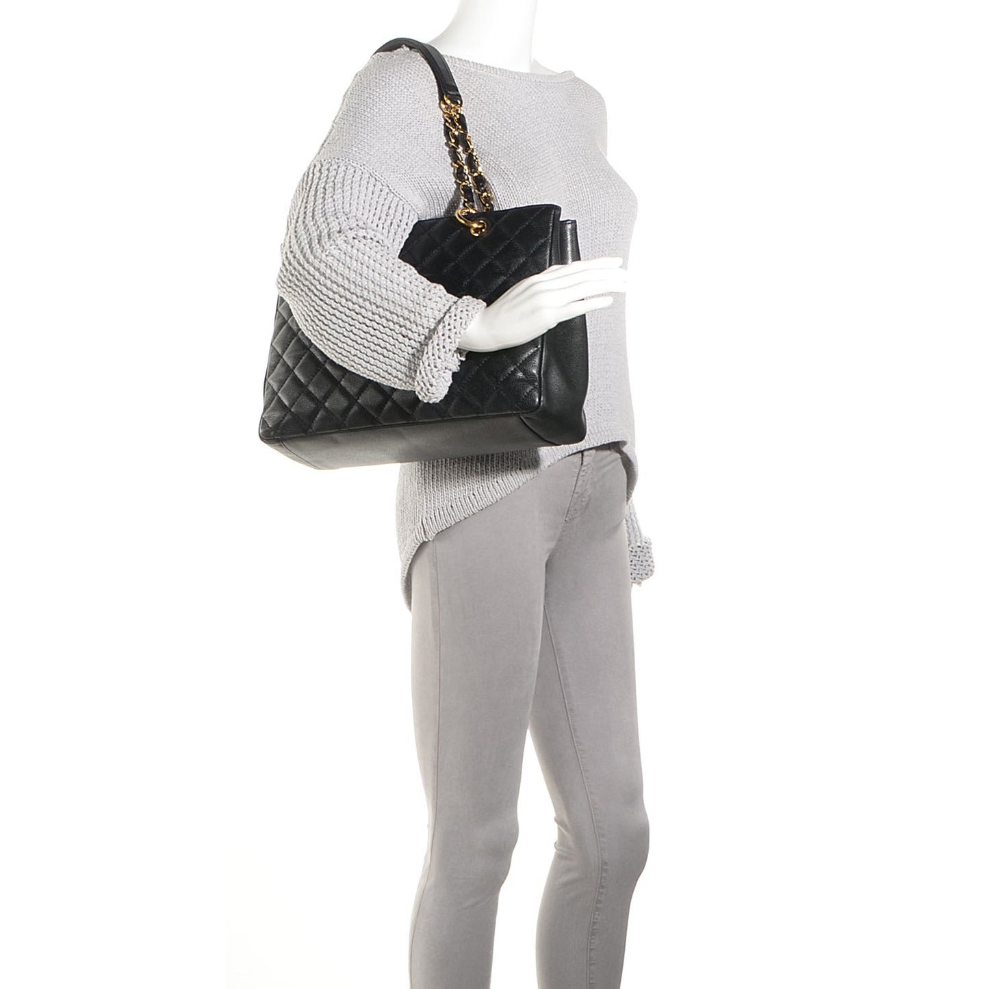 Caviar Grand Shopping Tote GST Black