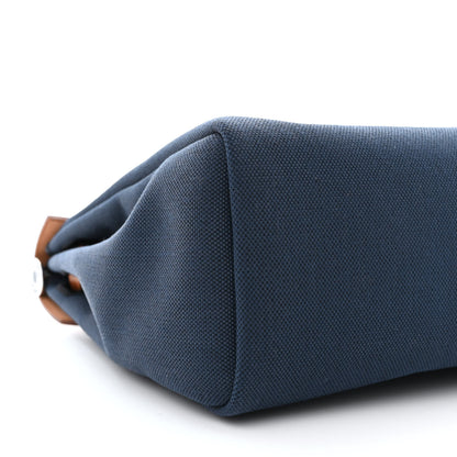Hermes Toile Officier Vache Hunter Laque Horseshoe Herbag Zip PM 31 Bleu De Malte Natural 11 of 14