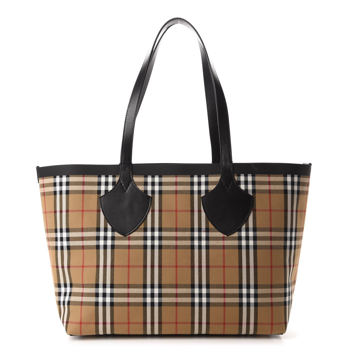 Burberry Vintage Check Medium The Giant Reversible Tote Antique Yellow Bright Red 1 of 18
