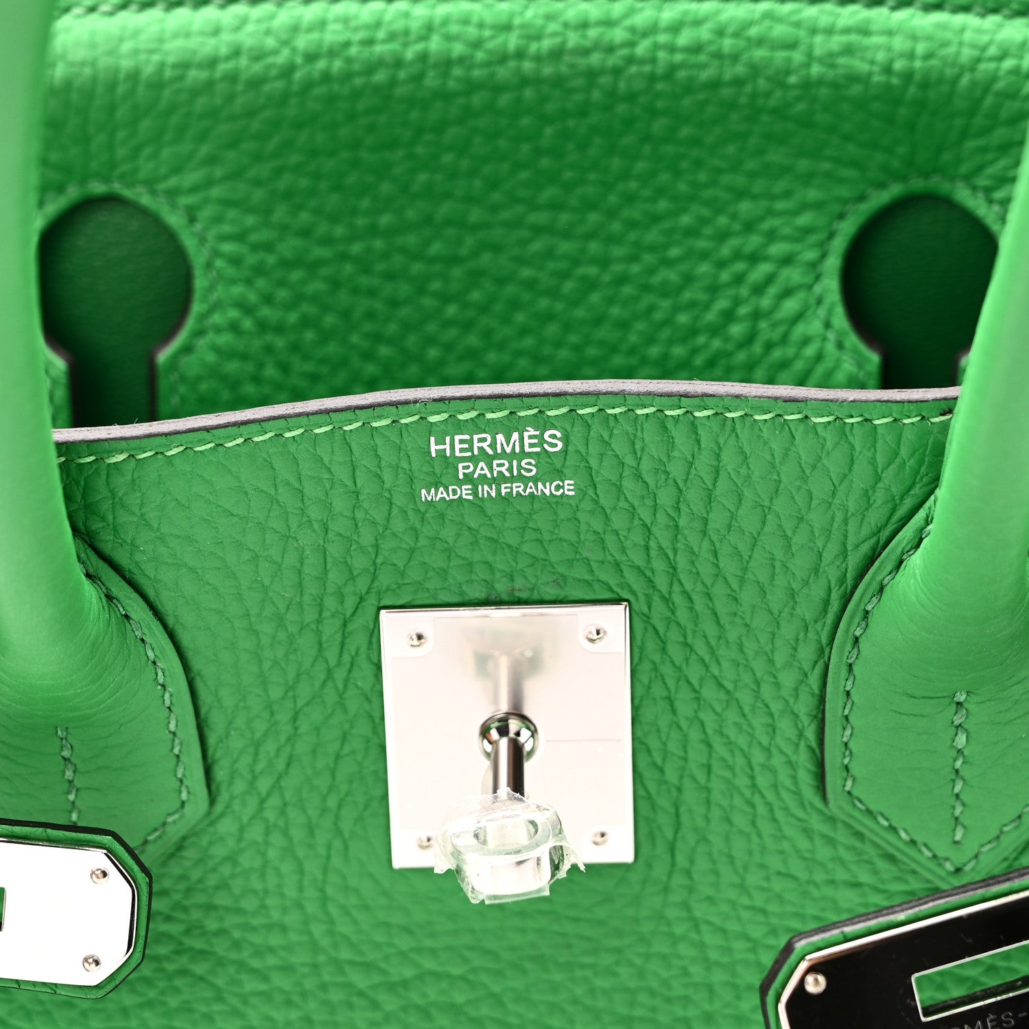 Hermes Taurillon Clemence Birkin 30 Bambou 6 of 10