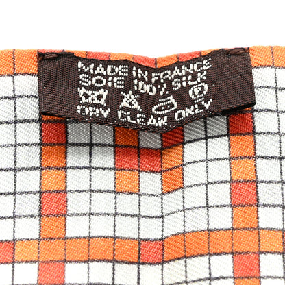 Hermes Silk A Beverly Hills Twilly Orange Bleu Blanc 4 of 4