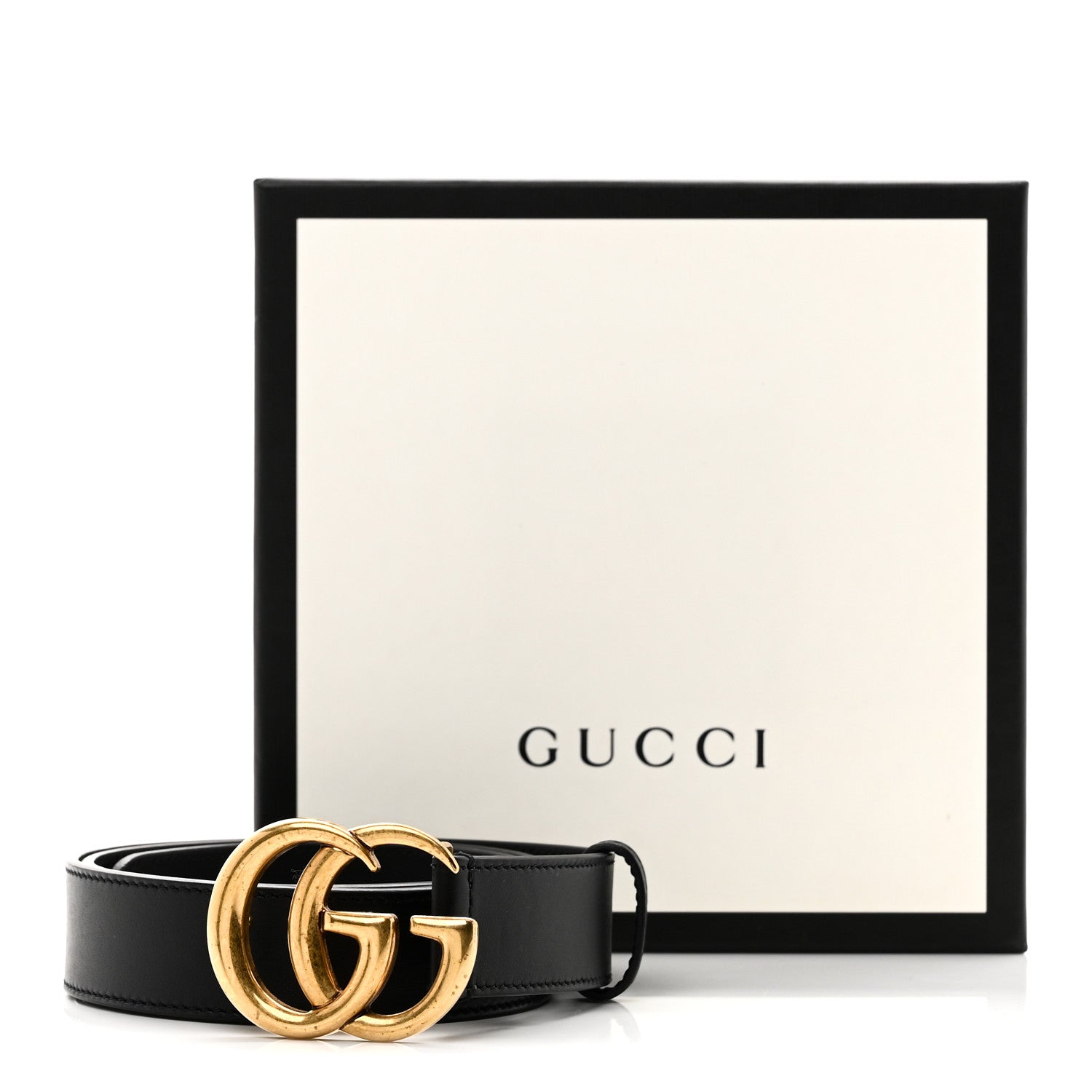 Gucci Calfskin Double G 30mm Belt 80 32 Black 6 of 6