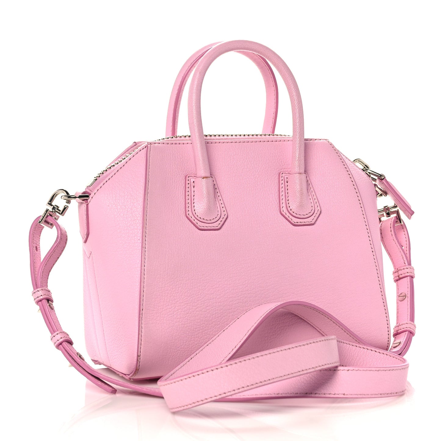 Sugar Goatskin Mini Antigona Bright Pink