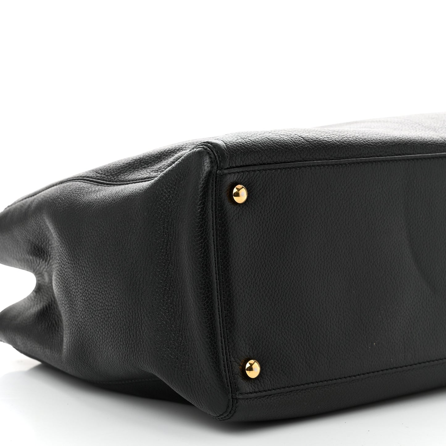 Calfskin Cerf Executive Shopper Tote Black