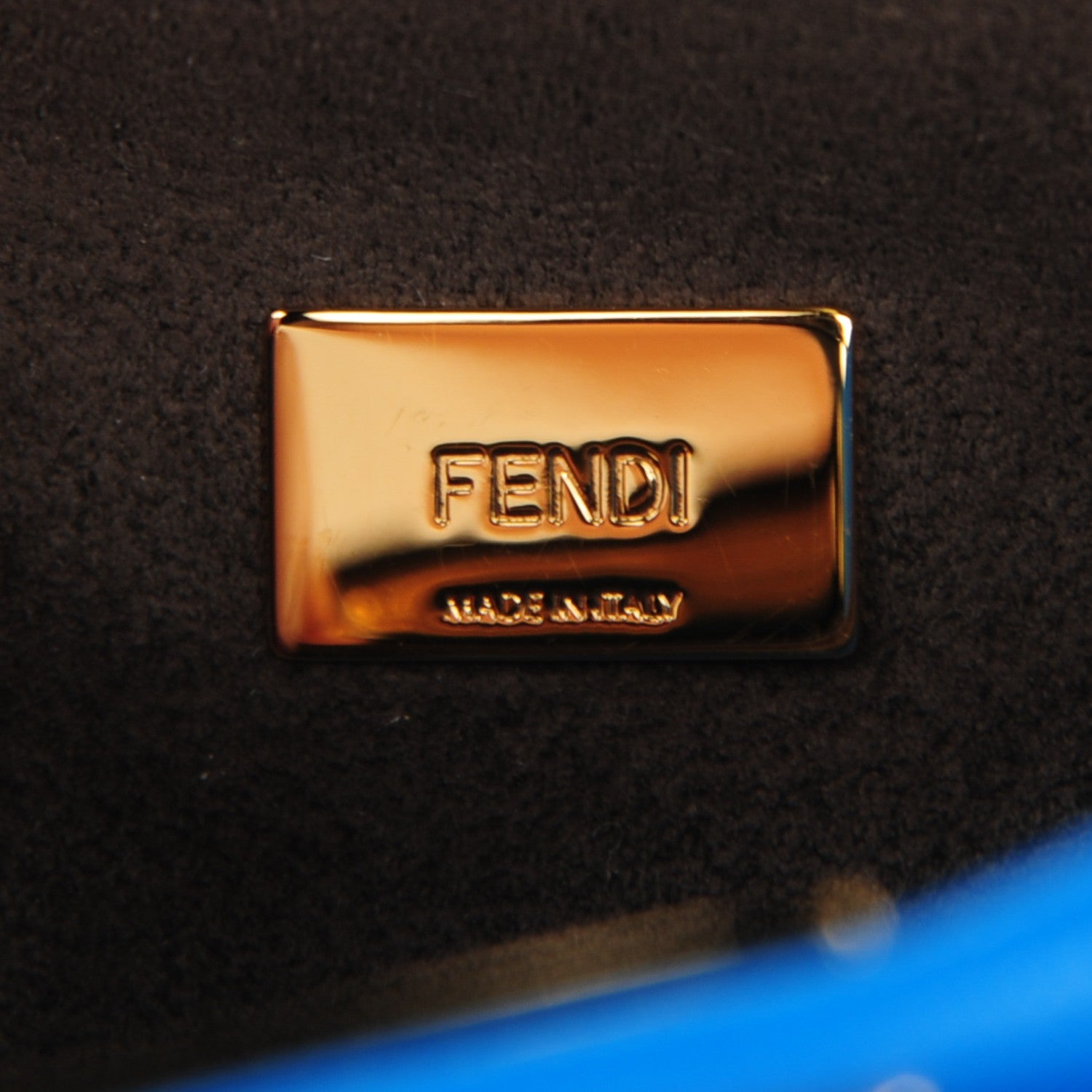 Fendi Shiny Nappa Micro Peekaboo Iconic Satchel Blue Royal 6 of 8