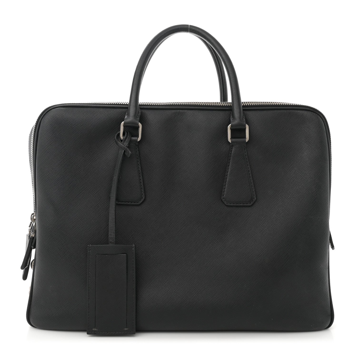 Prada Saffiano Travel Briefcase Black 1 of 15
