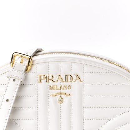Prada Soft Calfskin Impunture Diagramme Chain Crossbody White 9 of 9