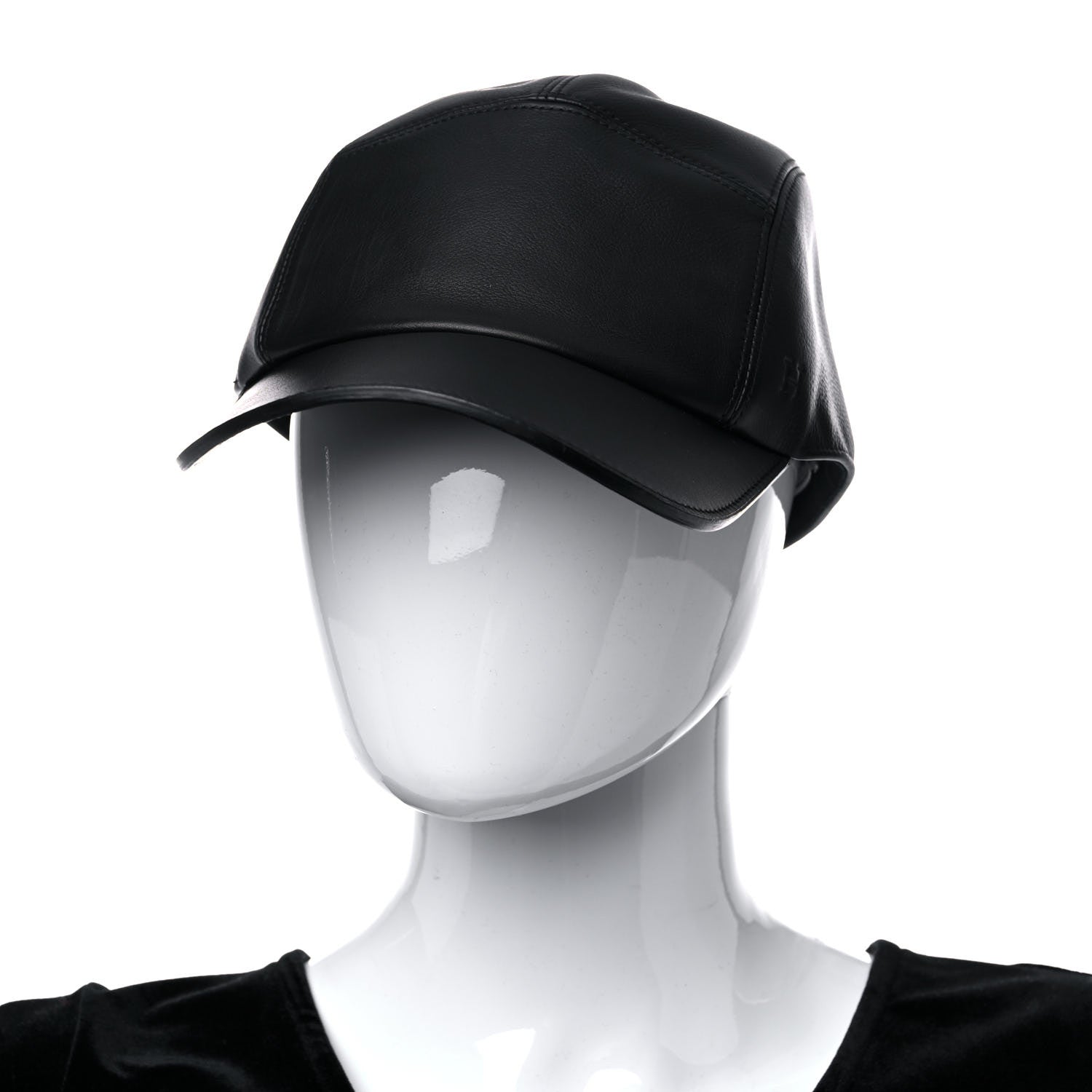 Hermes Calfskin Nevada Cap 58 Black 2 of 10