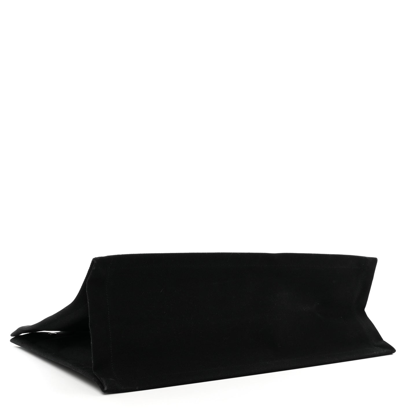 Linen Calfskin Rive Gauche Tote Black