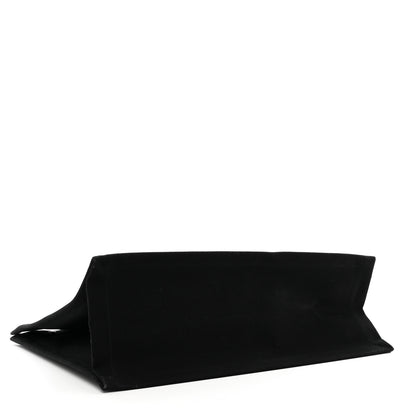 Saint Laurent Linen Calfskin Rive Gauche Tote Black 4 of 9