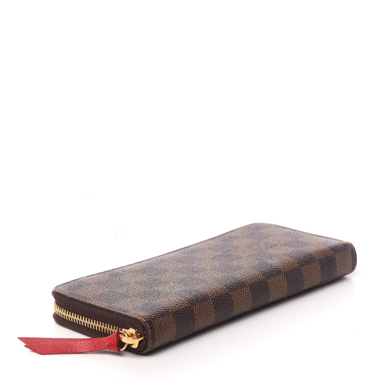 Damier Ebene Clemence Wallet Cherry