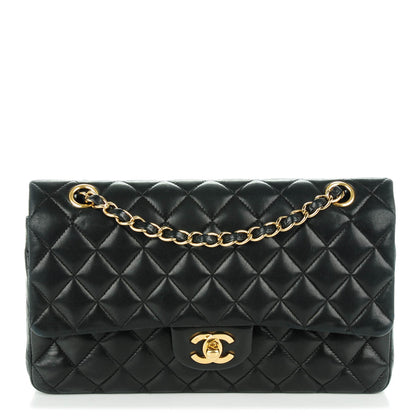 Chanel Lambskin Quilted Medium Double Flap Black 1 of 9