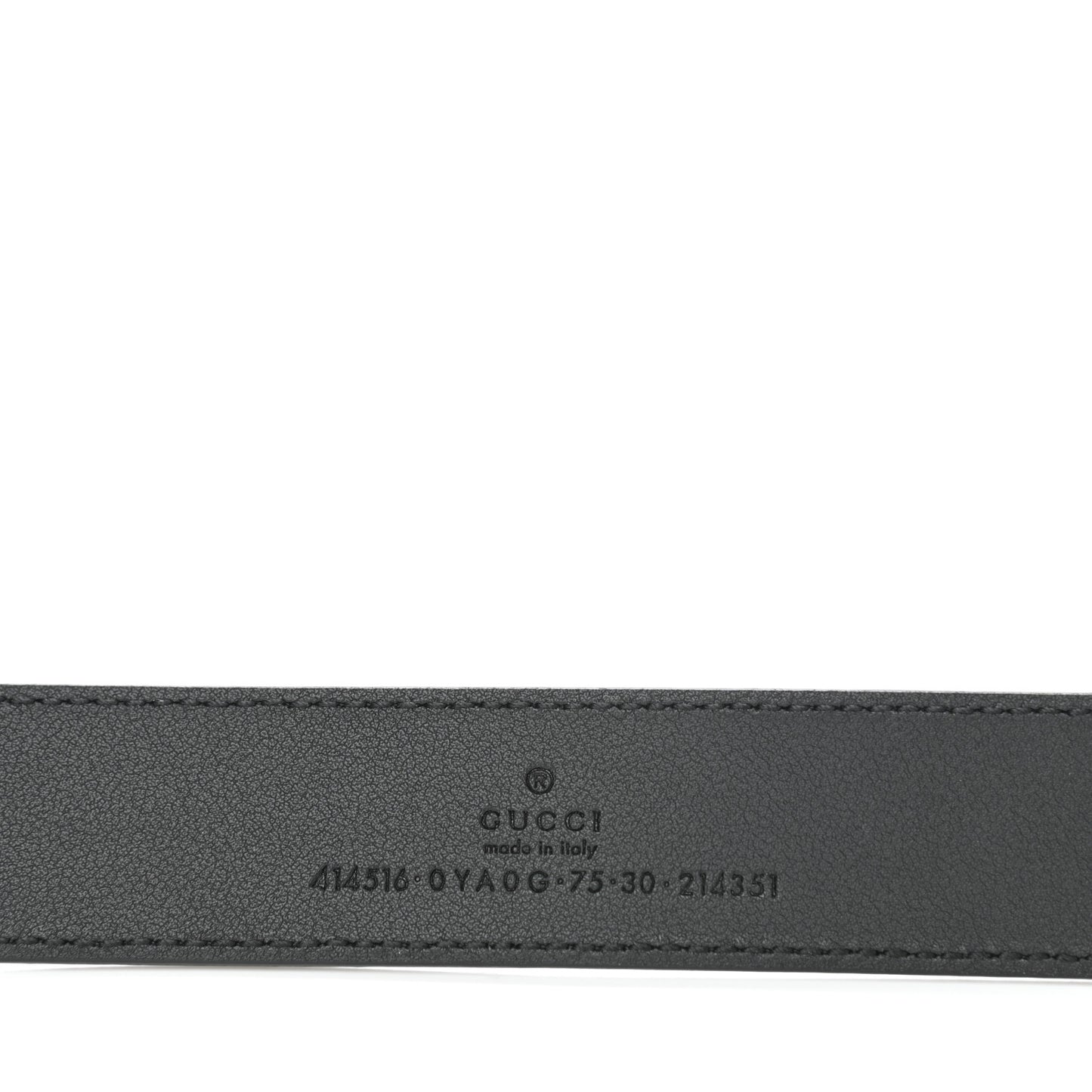 Plutone Calfskin Double G 30mm Belt 75 30 Black