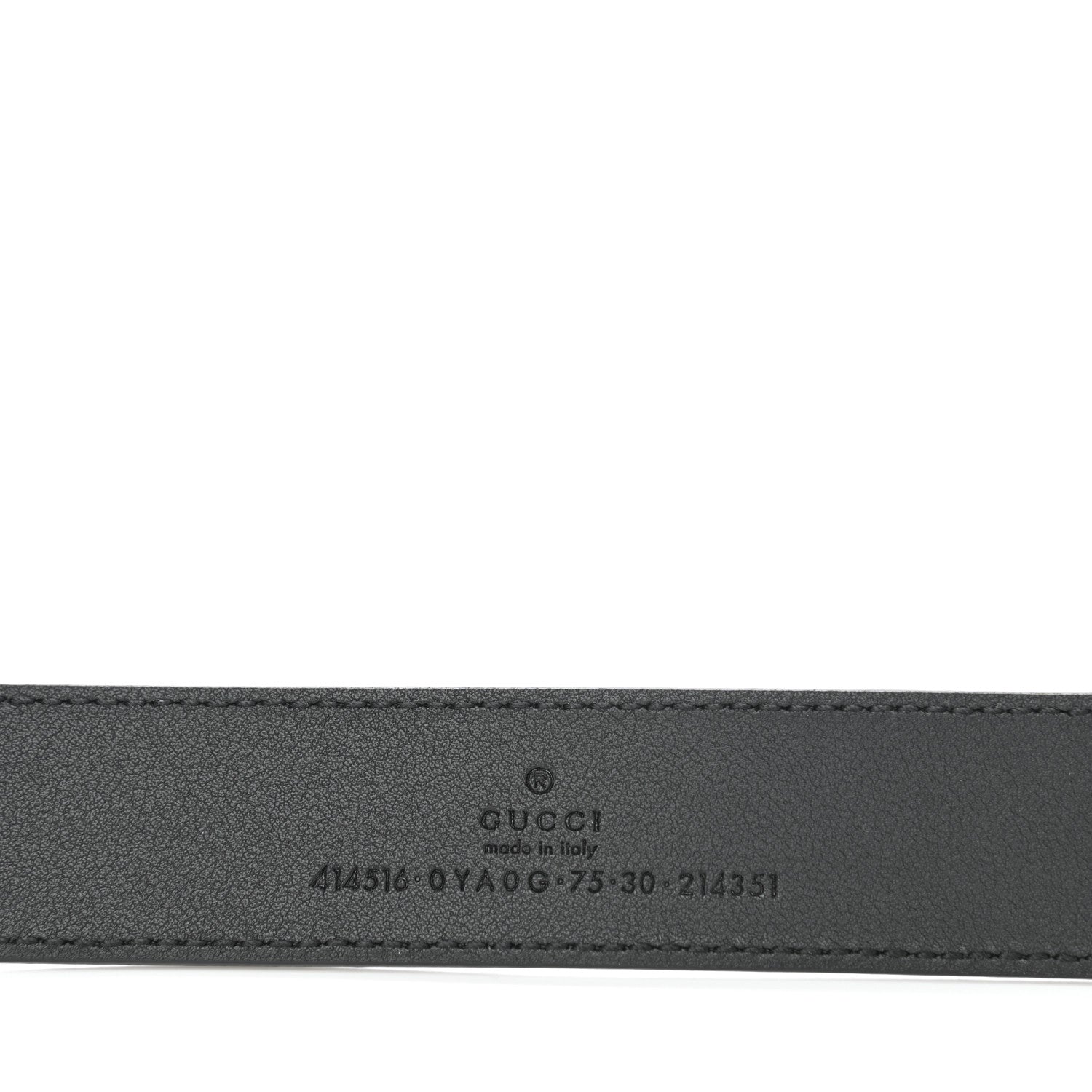 Gucci Plutone Calfskin Double G 30mm Belt 75 30 Black 3 of 6