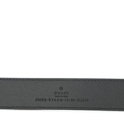 Gucci Plutone Calfskin Double G 30mm Belt 75 30 Black 3 of 6