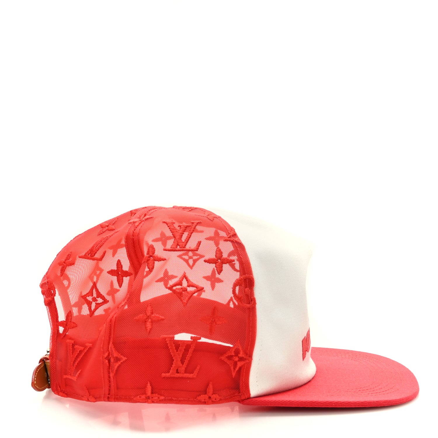 Louis Vuitton Mesh Embroidered Everyday LV Cap 60 Red 1418876