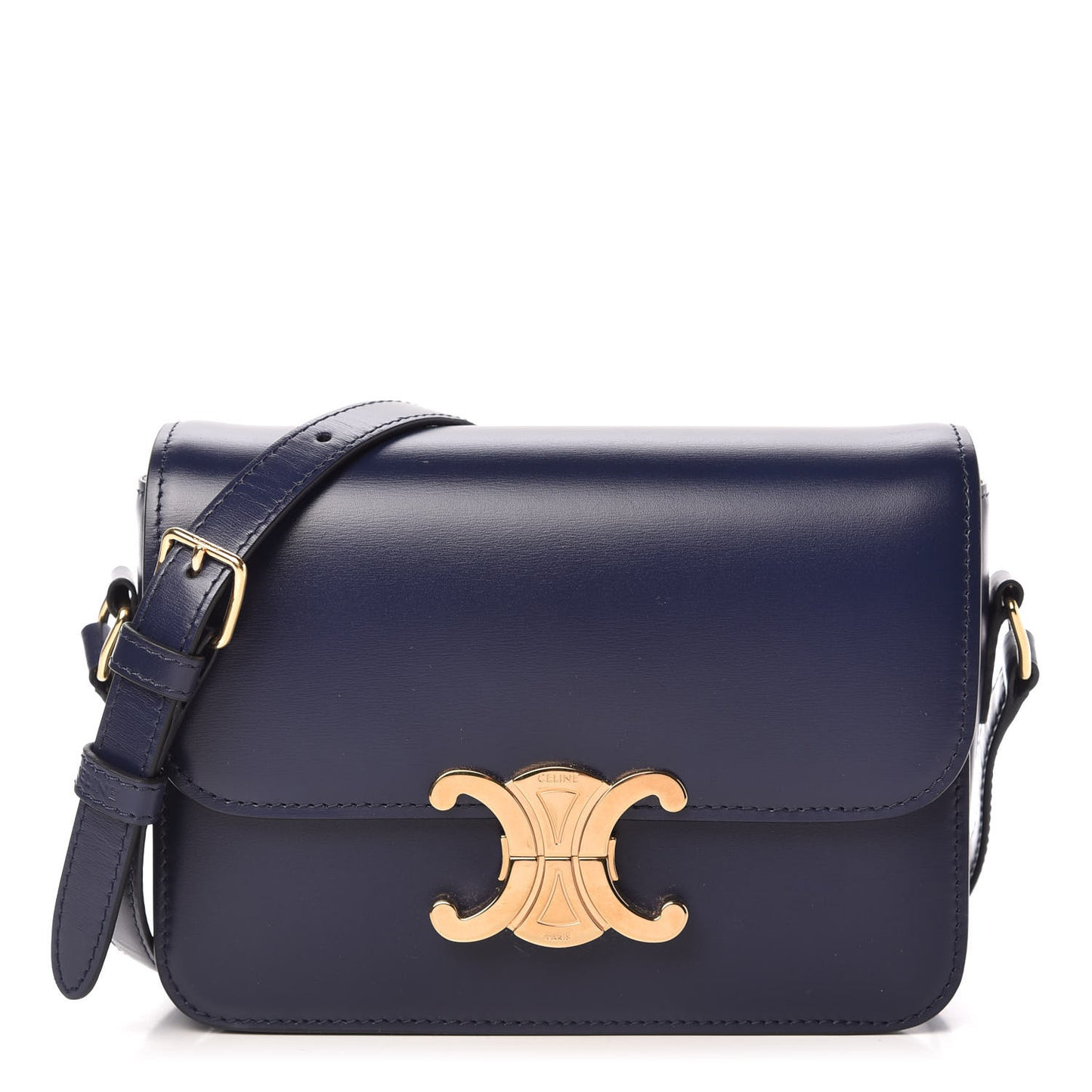 Shiny Calfskin Teen Triomphe Dark Blue
