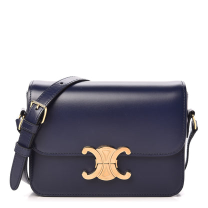 Celine Shiny Calfskin Teen Triomphe Dark Blue 1 of 10