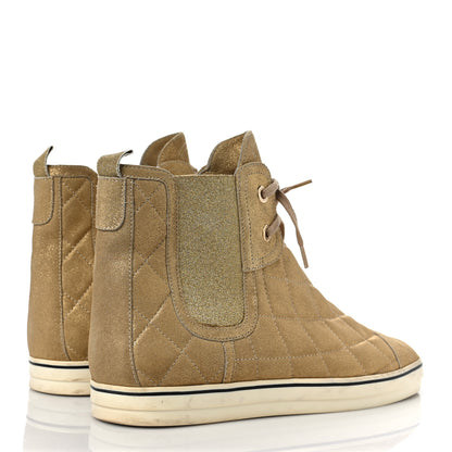 Chanel Quilted High Top Sneakers 41 4 of 10