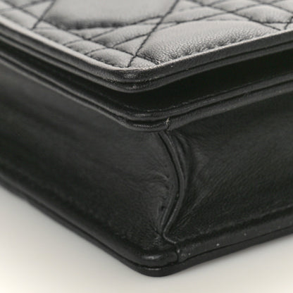 Christian Dior Lambskin Cannage Lady Dior Pouch Black 10 of 11